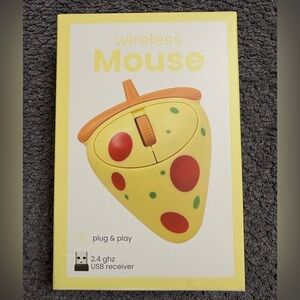 Yellow Pizza Wireless Mouse